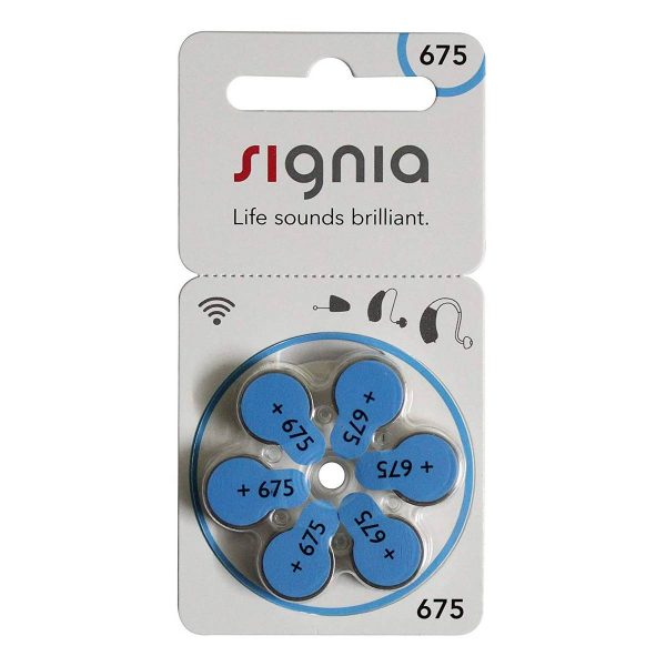 Signia Hearing Aid battery 675 in Pakistan. Nationwide delivery