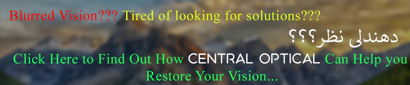 No more blurred vision. Get rid of blurred vision and get clear vision with scleral lenses at Central Optical in Pakistan